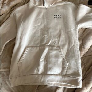 White Sweatshirt with Pocket